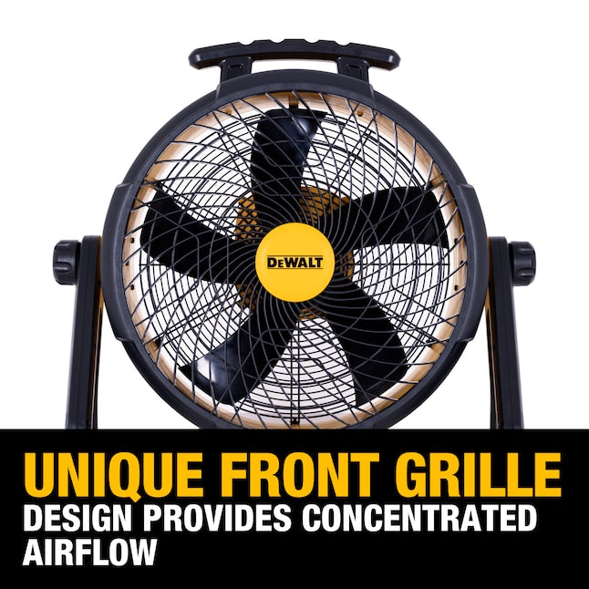 DEWALT DXF1850B 18" 20V AC/DC 3-Speed Drum Fan Tool with Adapter Cord