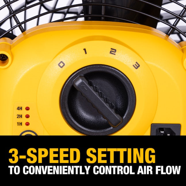 DEWALT DXF1850B 18" 20V AC/DC 3-Speed Drum Fan Tool with Adapter Cord
