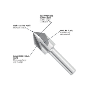 Bosch CSH1C 1/2" High-Speed Steel Countersink