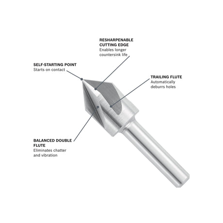Bosch CSH1C 1/2" High-Speed Steel Countersink