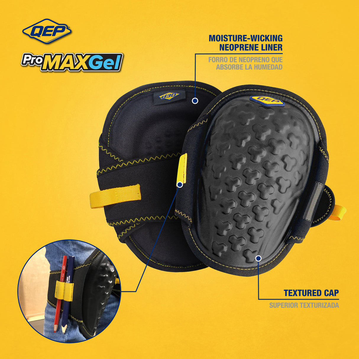 QEP 79645 ProMAX® Gel Knee Pads