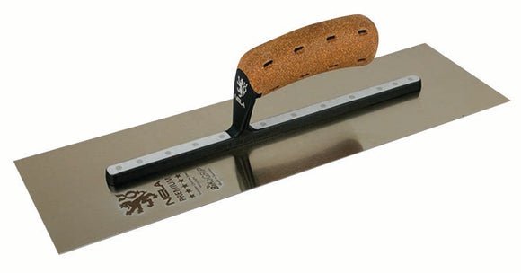 NELA NL10404011BK 4.5" x 16" PREMIUM Stainless Steel Trowel w/ BiKoGRIP CORK Handle