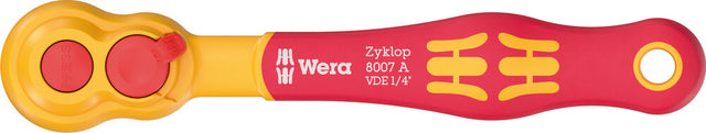 Wera Zyklop screwdriver with red and yellow design on a white background