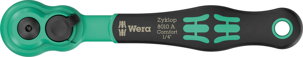 Wera 05005600001 8010 A ZYKLOP COMFORT RATCHET, WITH REVERSING LEVER, WITH 1/4" DRIVE, 1/4" X 144 MM