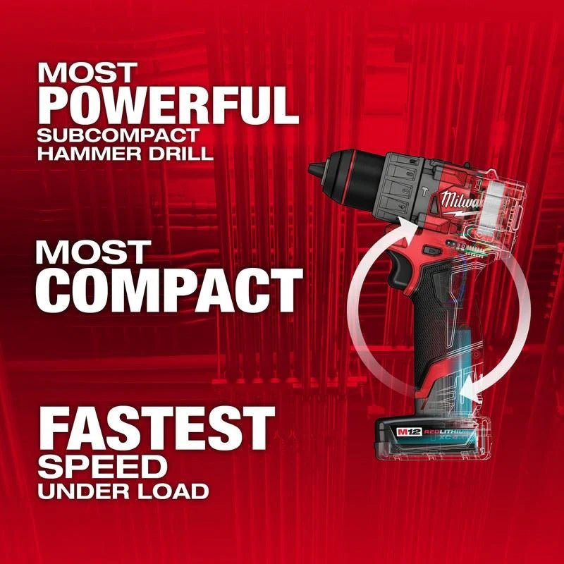 Milwaukee 3404-21 M12 FUEL™ 1/2 in. Hammer Drill Driver Kit