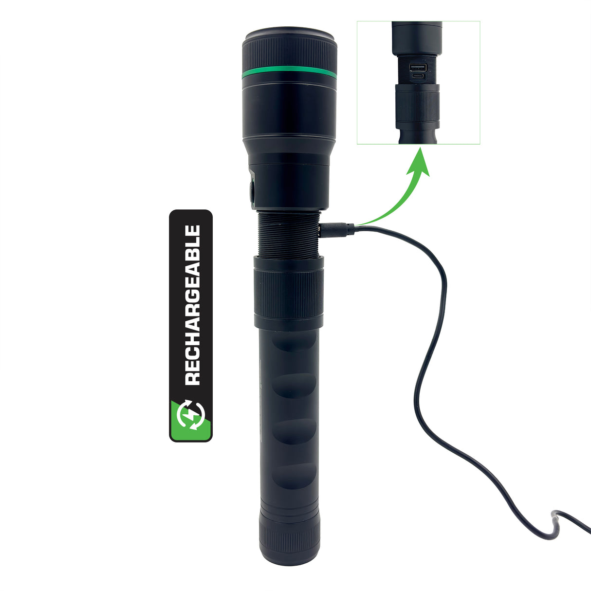 BlackSpur 89110 3000LM Rechargeable Flashlight
