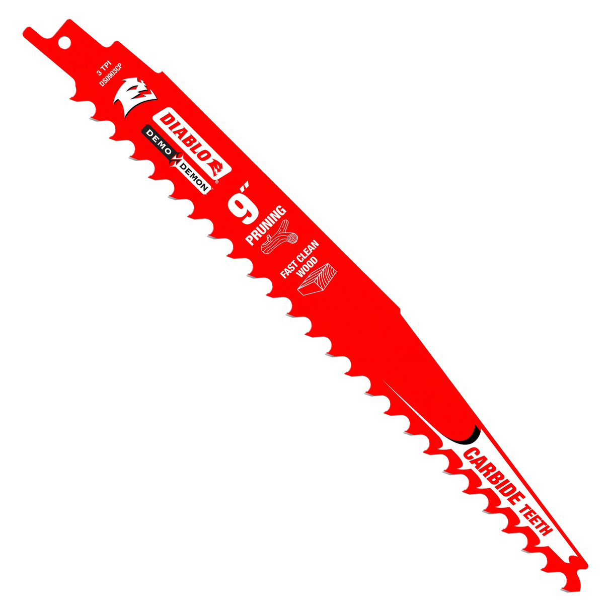 Diablo DS0903CPP 9" 3TPI Demo Demon™ Carbide Teeth Reciprocating Saw Blade for Pruning and Clean Wood - 2PK