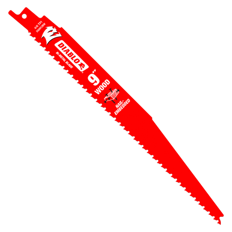 Diablo 9" 4/6TPI Bi-Metal Reciprocating Saw Blade for Nail-Embedded Wood