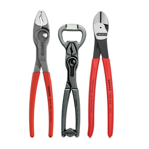 KNIPEX 9K 00 80 188 US 3 Pc Summer Gift Set with Free 7" Bottle Opener