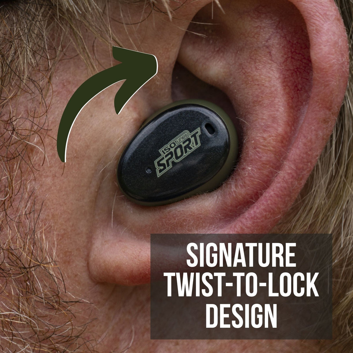 ISOTUNES CALIBER BT twist to lock design