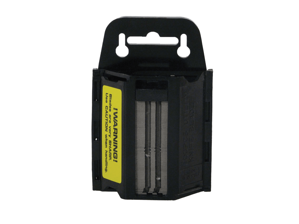 Circle Brand CB38043 Replacement Utility Blades with Dispenser 100/PK (Double Notch Style)