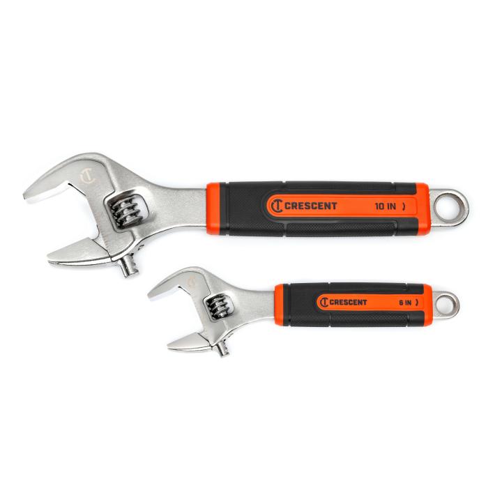 Crescent AC3610CVS 2 Piece 6" & 10" Quick-Fit-Jaw Adjustable Wrench Set
