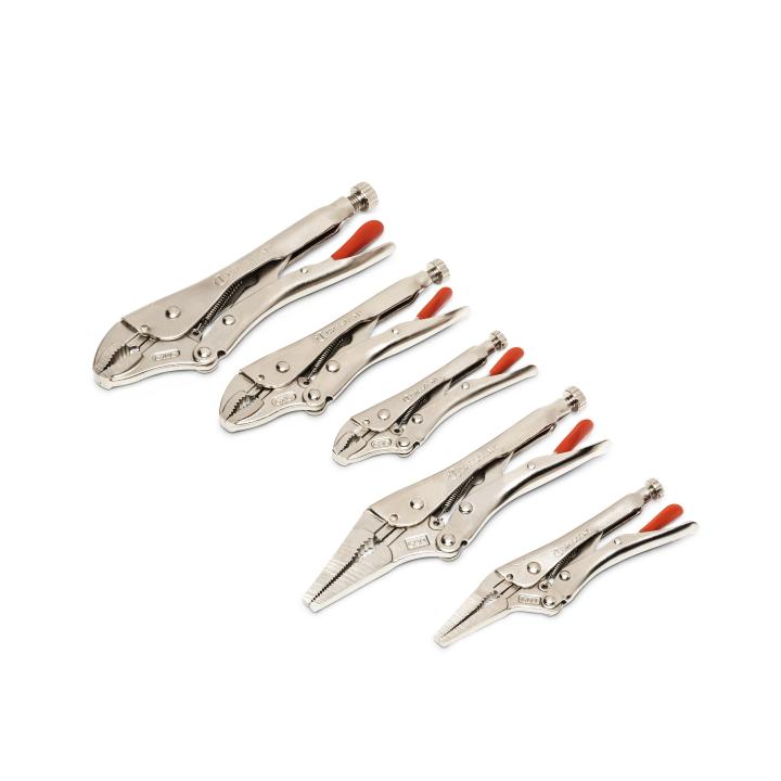 Crescent CLP5SETN-08 5 Piece Curved and Long Nose Locking Plier Set