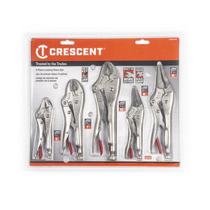 Crescent CLP5SETN-08 5 Piece Curved and Long Nose Locking Plier Set
