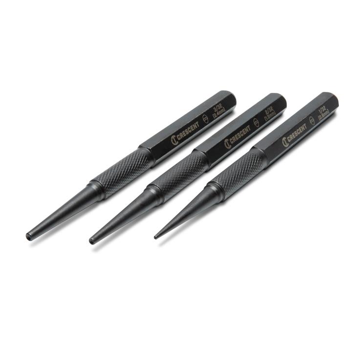 Crescent CNPS12332S 3 Piece Steel Nail Punch Set