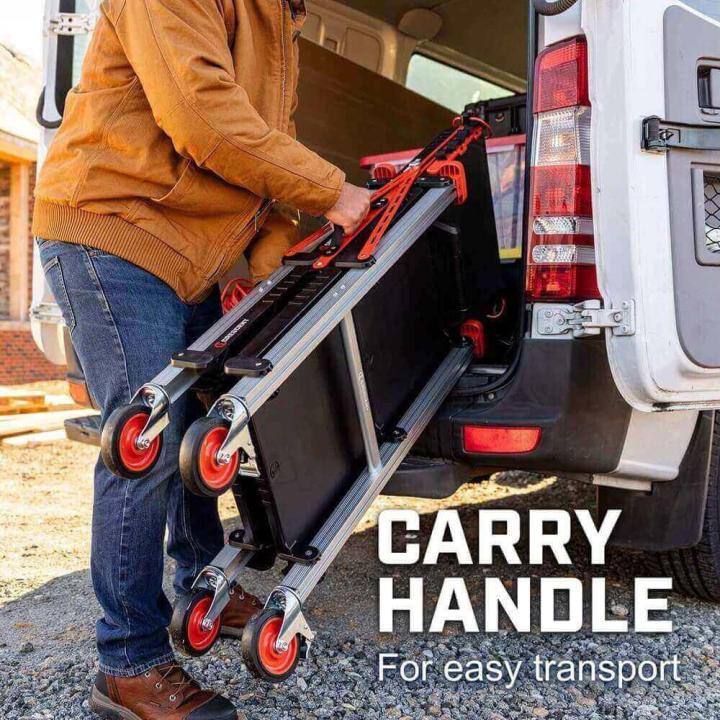 CRESCENT F3SCBL SITERUNNER 3 Shelf Folding Jobsite Cart