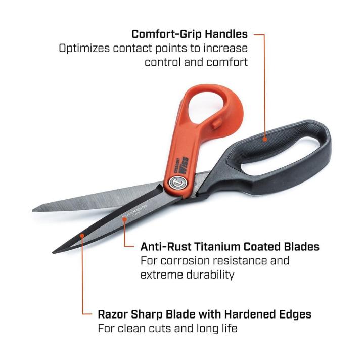 Crescent CW10T 10" Titanium Coated Offset Right Hand Tradesman Shears