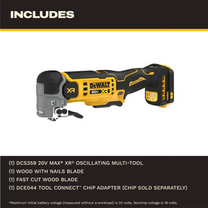 DEWALT DCS359B 20V MAX* XR® Oscillating Multi-Tool (Tool Only)