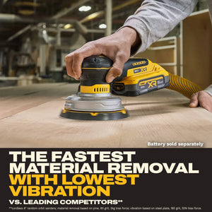 DEWALT DCW230B 20V MAX* XR® 6 in. Random Orbit Sander (Tool Only)