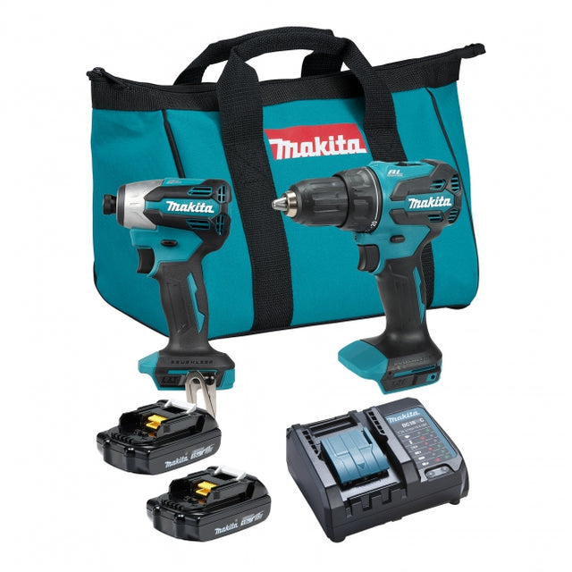 Makita DLX2577Y01 18V LXT Brushless 2 Tool Combo Kit