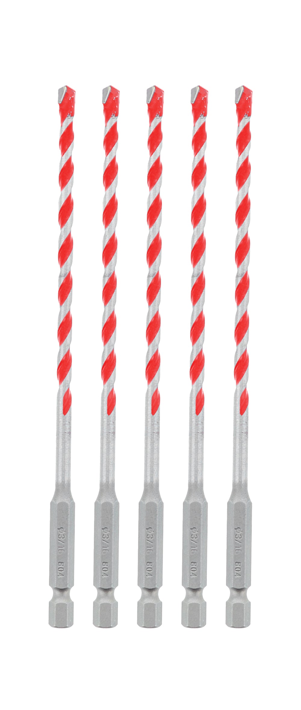 Diablo DMARG1030-P5 3/16" x 4" x 6" SPEEDemon™ Red Granite Carbide-Tipped Hammer Drill Bits (5-Pack)