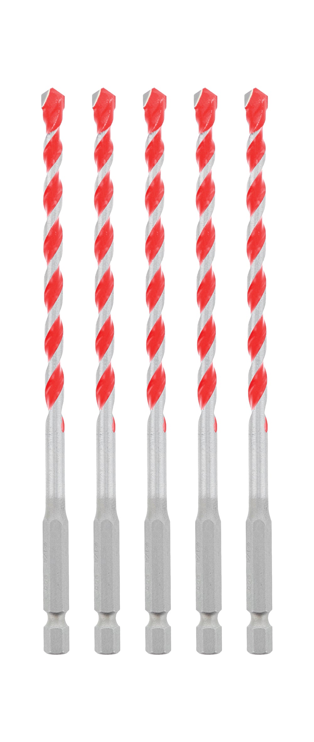 Diablo DMARG1070-P5 1/4" x 4" x 6" SPEEDemon™ Red Granite Carbide Tipped Hammer Drill Bits (5-Pack)