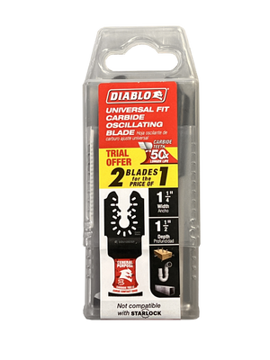 Diablo DOU125CGPP2 1-1/4" AMPED™ Demo Demon™ Universal Fit Carbide Teeth Oscillating Blade for General Purpose Cuts - 2PK
