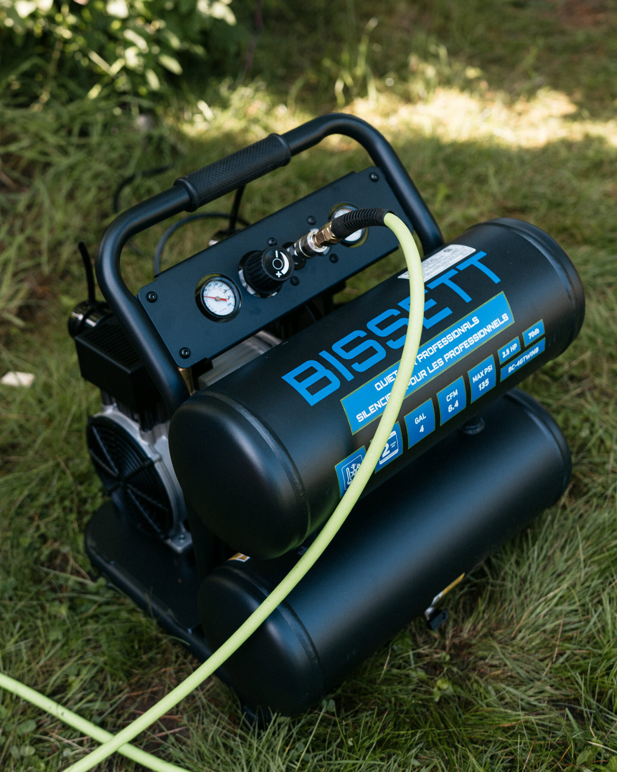 BISSETT BC-4GTWINB Beast Twinstack Compressor – 4 Gallon