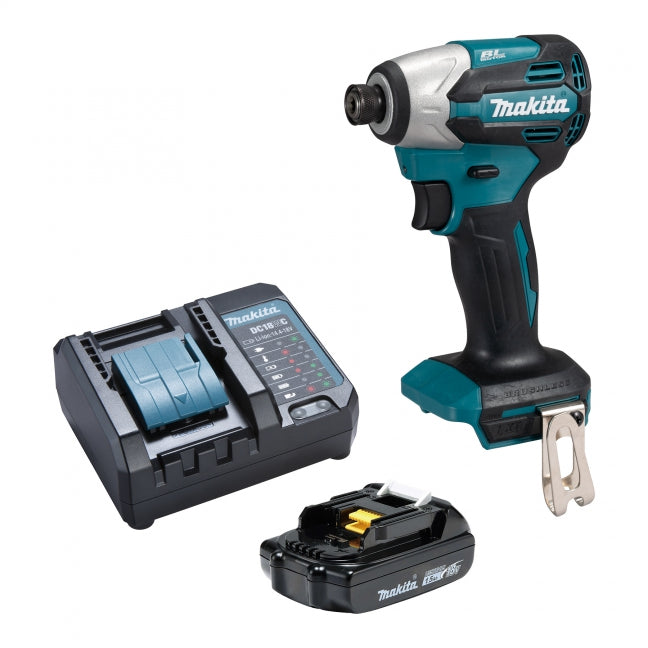 Makita DTD158Y01 18V LXT Brushless 1/4" Impact Driver Compact Kit
