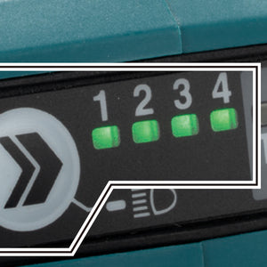 Control panel with number indicators on a teal background