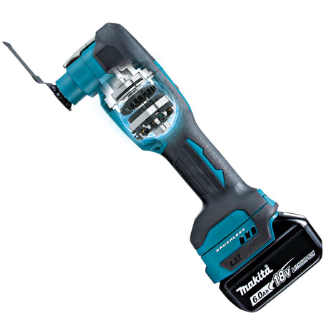 Makita DTM53ZX1 18V LXT Brushless Tool-less Multi Tool w/Accessory Kit, Tool Only