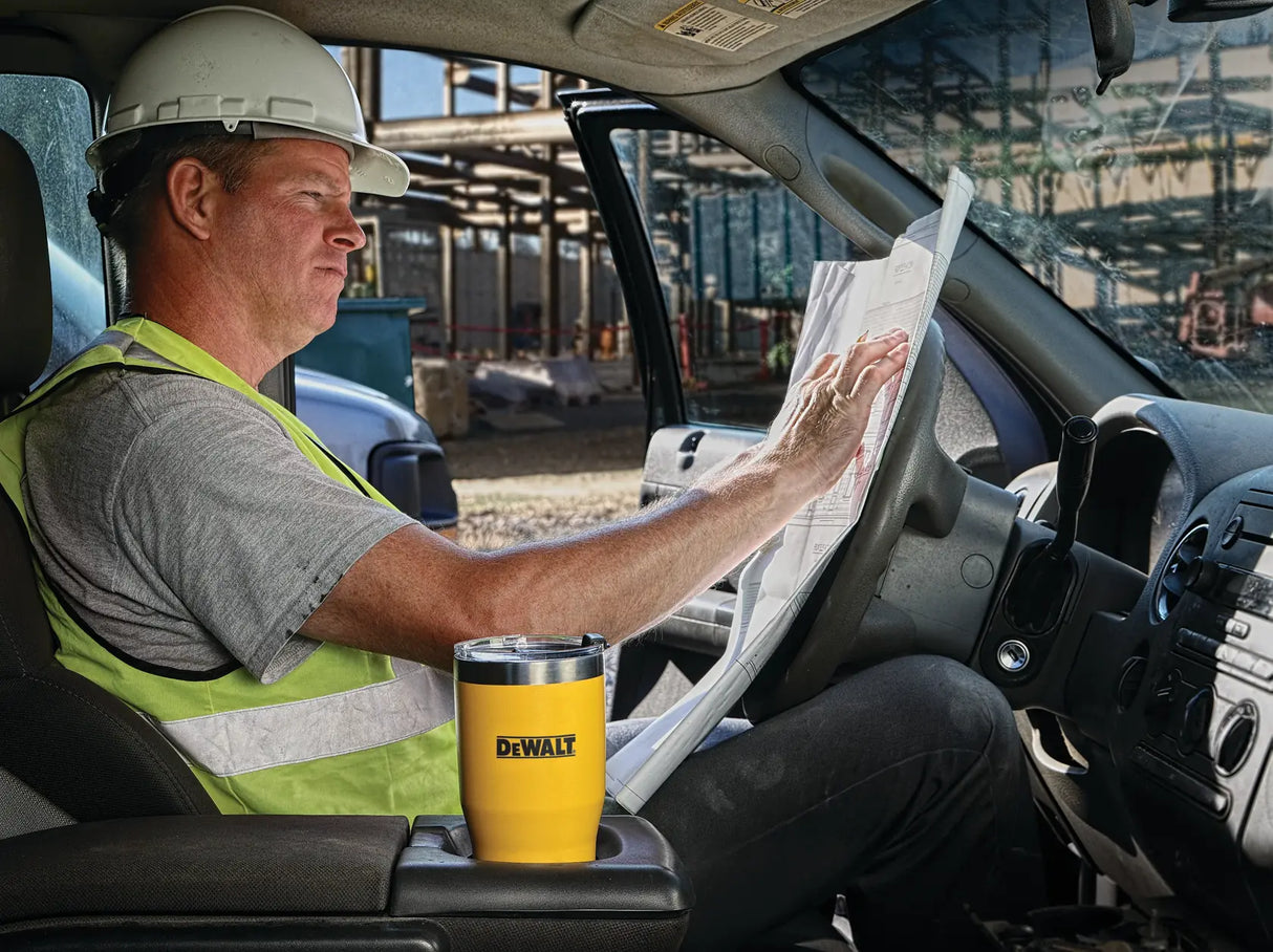 DEWALT DXC30OZTYS 30 oz Yellow Powder Coated Tumbler