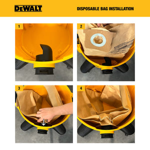 DEWALT DXVA194112 12 Gallon to 16 Gallon Fine Dust Bag (Pack of 3)