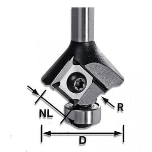 Festool 499809 Radius Router Bit S8 HW R2 D28 KL12,7 MFK