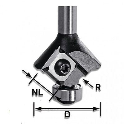 Festool 499811 Radius Router Bit S8 HW R1 D28 KL12,7 MFK