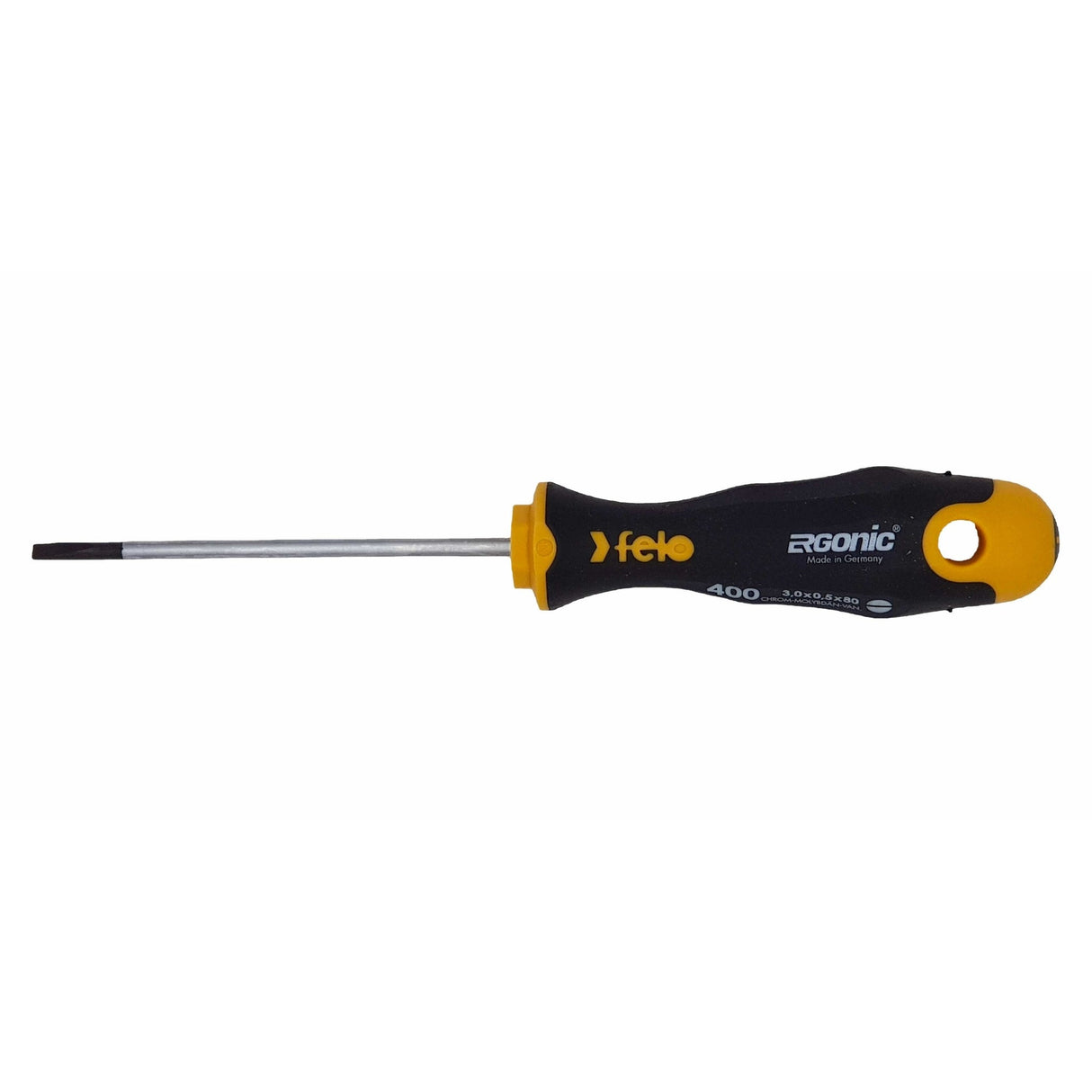 FELO SD ERGONIC Slotted SL 3,0 x 0,5 x 80 Slotted-Screwdriver with 3C-handle