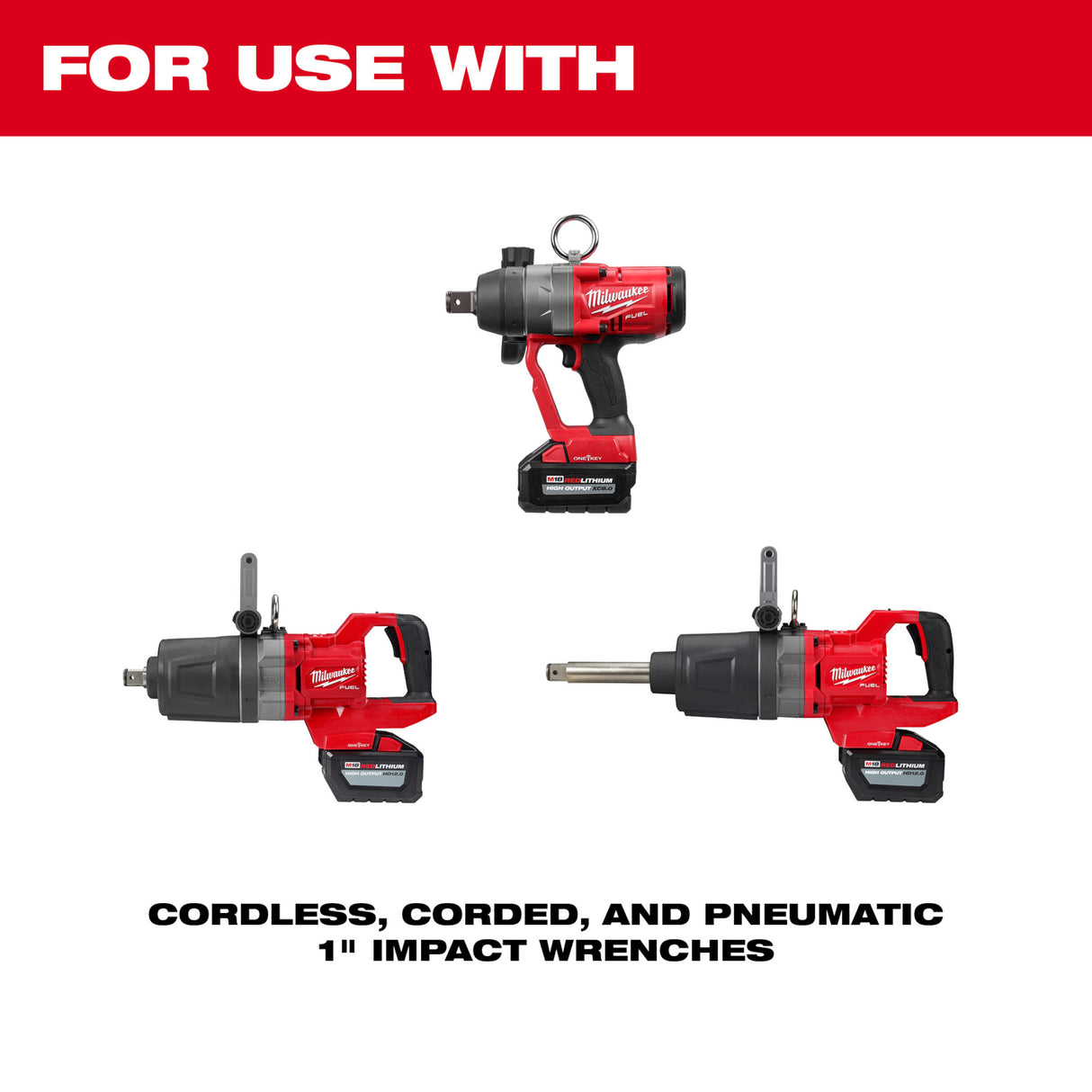 Milwaukee 49-66-7840 SHOCKWAVE Impact Duty™ 1” Drive 7PC MM & SAE Wheel Service Socket PACKOUT™ Set