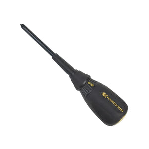 Fujiya Kurokin 524K-BG #2 Phillips Screwdriver, 100mm Shaft (186mm OAL)