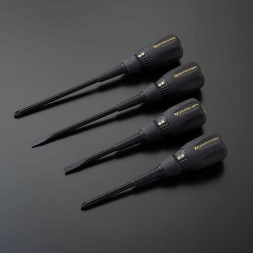 Fujiya Kurokin 526K-BG #2 Phillips Screwdriver, 150mm Shaft (236mm OAL)