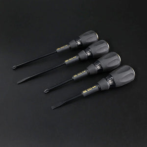 Fujiya Kurokin 564SK-BG Slotted Screwdriver, 6mm Tip x 100mm Shaft (186mm OAL)
