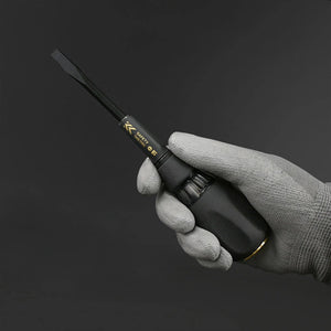 Fujiya Kurokin 564SK-BG Slotted Screwdriver, 6mm Tip x 100mm Shaft (186mm OAL)