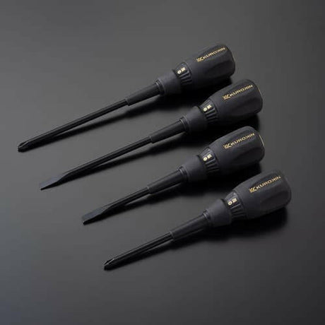 Fujiya Kurokin 566K-BG Slotted Screwdriver | 6mm Tip x 150mm Shaft (236mm OAL)