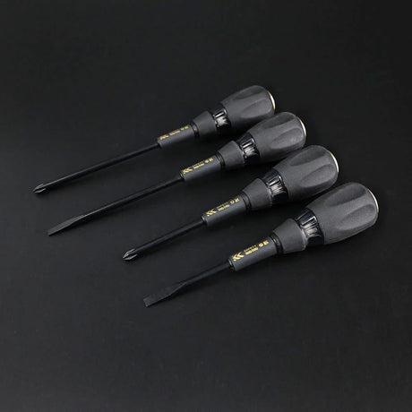 Fujiya Kurokin 566SK-BG Slotted Screwdriver, 6mm Tip x 150mm Shaft (236mm OAL)