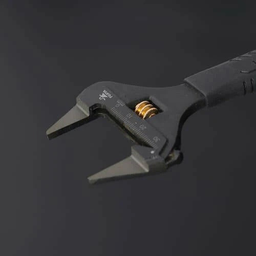 Fujiya Kurokin FLT-38-BG Slim Jaw Adjustable Wrench with Grip Handle