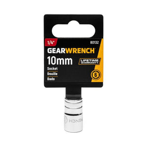 GEARWRENCH 80132 1/4" Drive 6 Point Standard Metric Socket 10mm