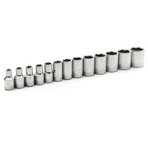GEARWRENCH 80302D 13 Piece 1/4" Drive 6 Point Standard Metric Socket Set
