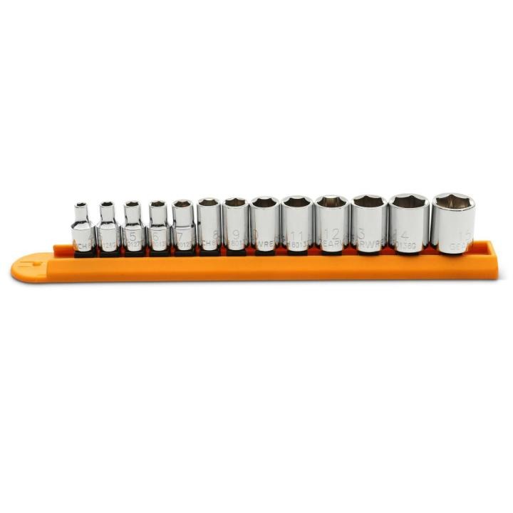 GEARWRENCH 80302D 13 Piece 1/4" Drive 6 Point Standard Metric Socket Set