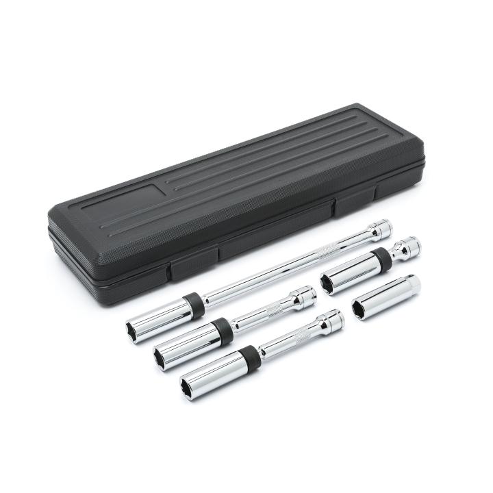 GEARWRENCH 80601 5 Piece 3/8" Drive 6 Point Magnetic Swivel Spark Plug Socket Set