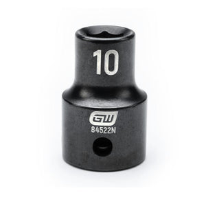 GEARWRENCH 84522N 1/2" Drive 6 Point Standard Impact Metric Socket 10mm