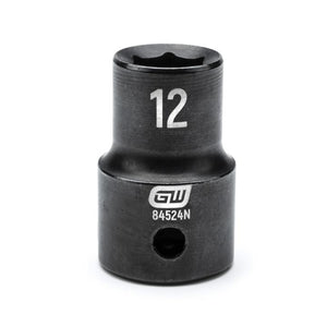 GEARWRENCH 84524N 1/2" Drive 6 Point Standard Impact Metric Socket 12mm